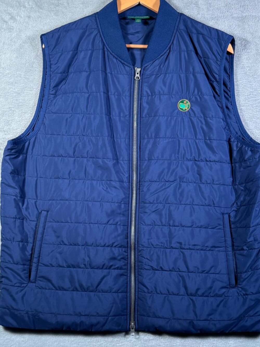 Masters 1934 Vest Mens XXL Blue Quilted Full Zip Golf Puffer Berckmans Place